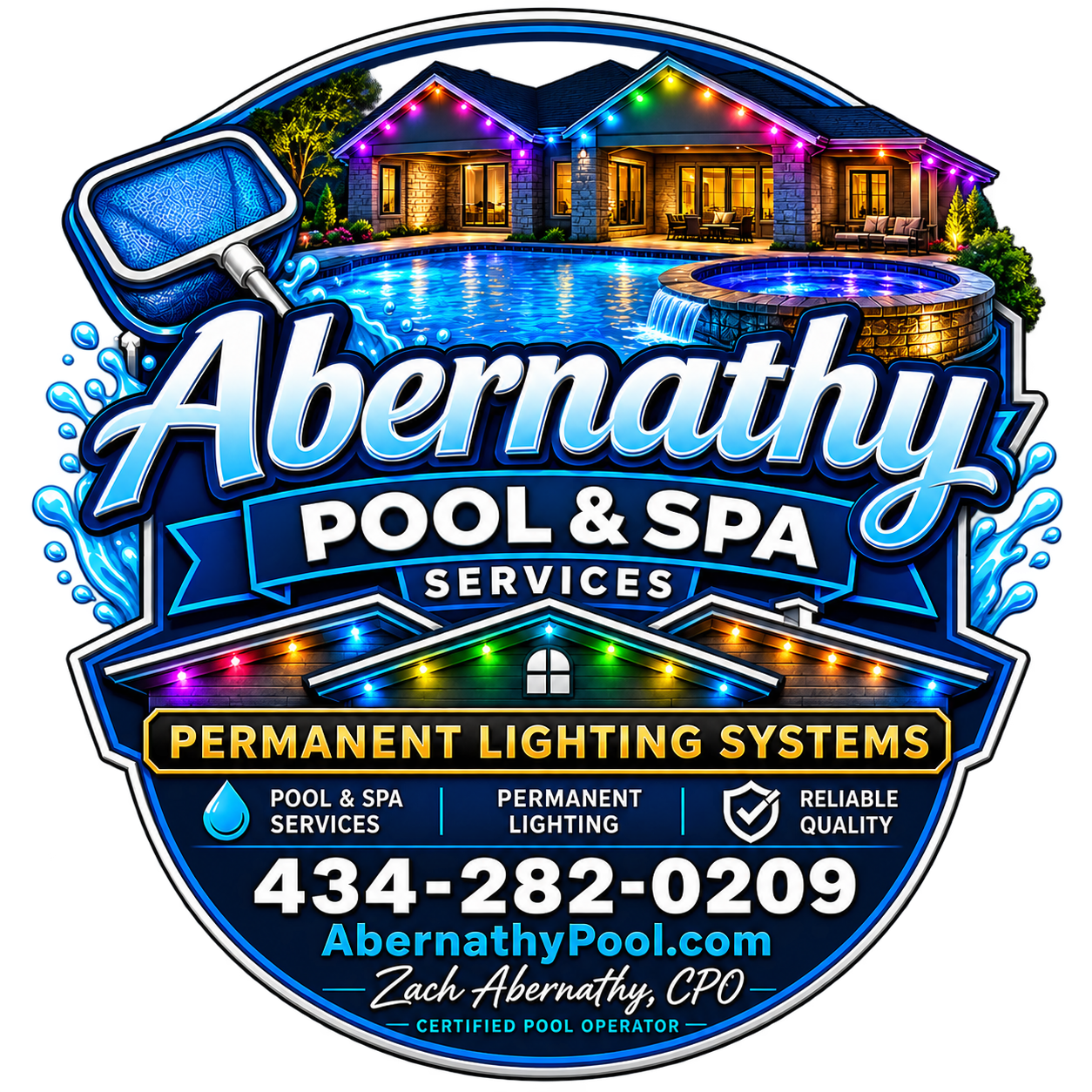 Abernathy Pool and Spa Services - pool, spa and permanent lighting services